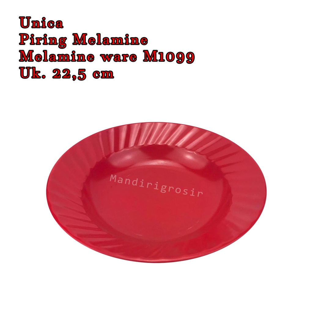 Unica * Piring Melamine * Melamine ware * M1099 * Uk.22.5X22.5 cm