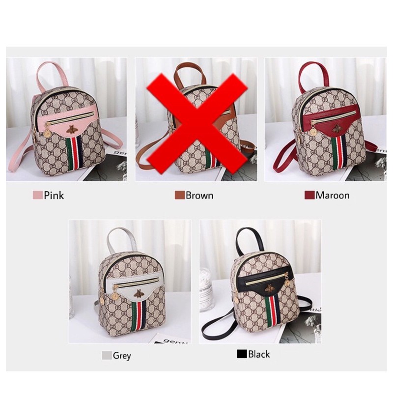 A014 Tas Ransel Wanita Mini Gucci / Tas Backpack Import Wanita Branded