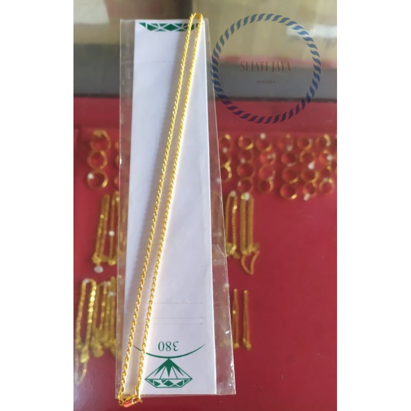 Kalung tambang mini emas kadar 375