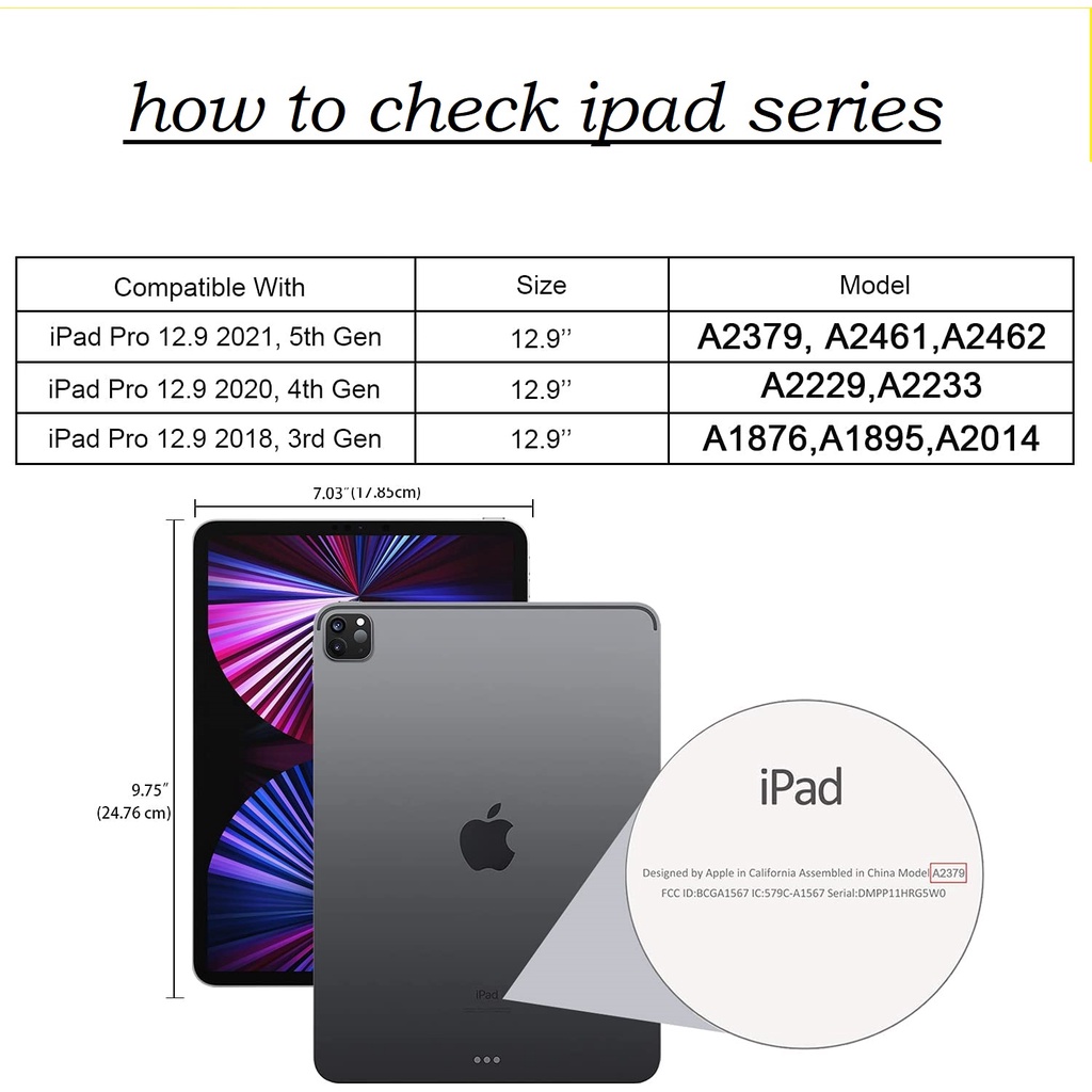 CASE BENING IPAD PRO 12.9 inch 2022 / 2021 / 2020 / 2018 / PRO M1 / PRO M2 CLEAR CASE IPAD