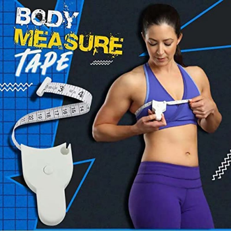 150cm Waist Ruler Meteran Gulung Mini Putar Otomatis Alat Ukur Badan Meteran Y Type Ergonomis Untuk Fitness