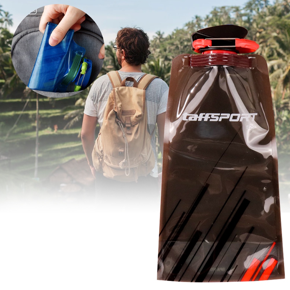 TaffSPORT` Botol Air Minum Lipat BPA Free 700 mL Higienis` Olahraga Travel Outdoor