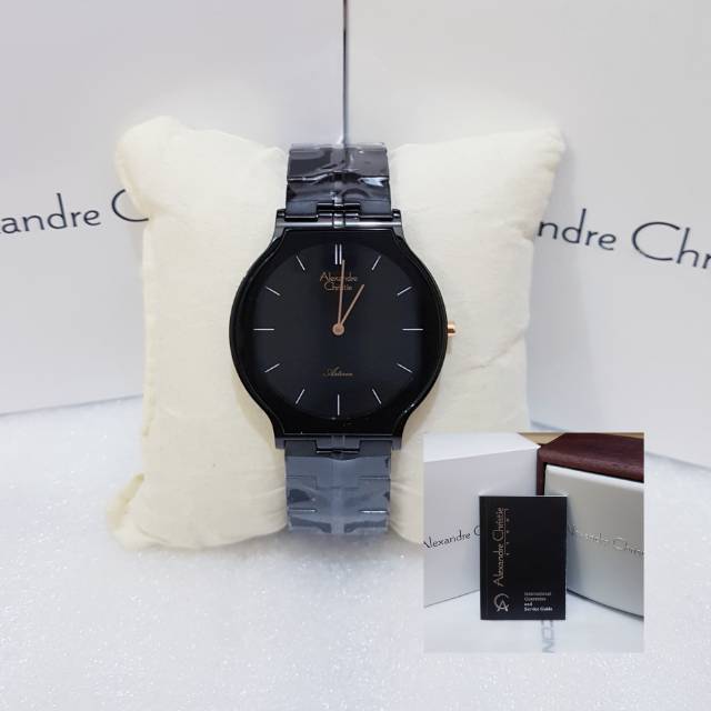 Jam tangan pria Alexandre Christie AC 8603 Black Original