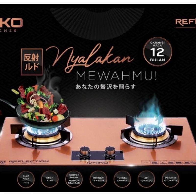 NIKO KOMPOR TANAM REFLECTION GOLD 2.0 2 TUNGKU