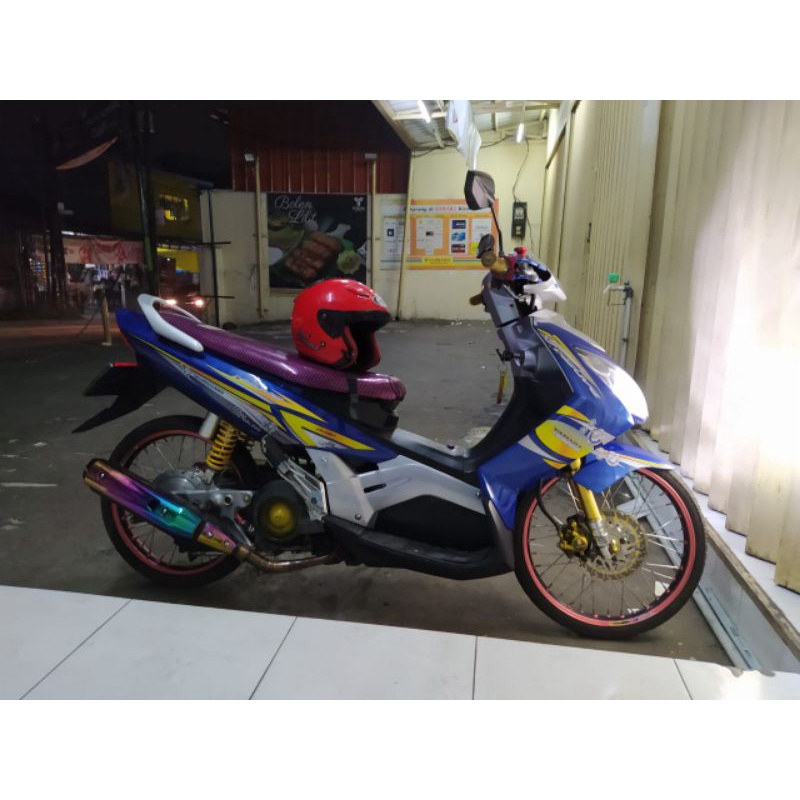 STRIPING NOUVO Z TRANSPARAN YELOW CUSTOM TERBARU / STRIPING LOGO MOTOR NOUVO Z TRANSPARAN