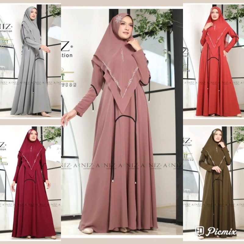 Navya  set* (Dress & khimar) by Arniz collection