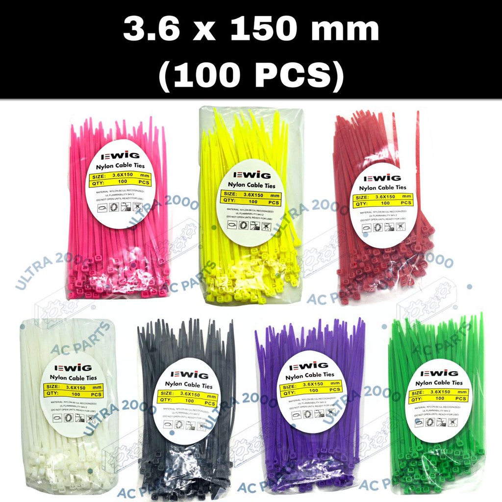 CABLE TIES / KABEL TIES WARNA EWIG 3.6 mm x 15 CM