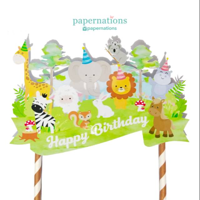 Animals Cake Topper / Cake Topper Animals / Topper Kue Animals