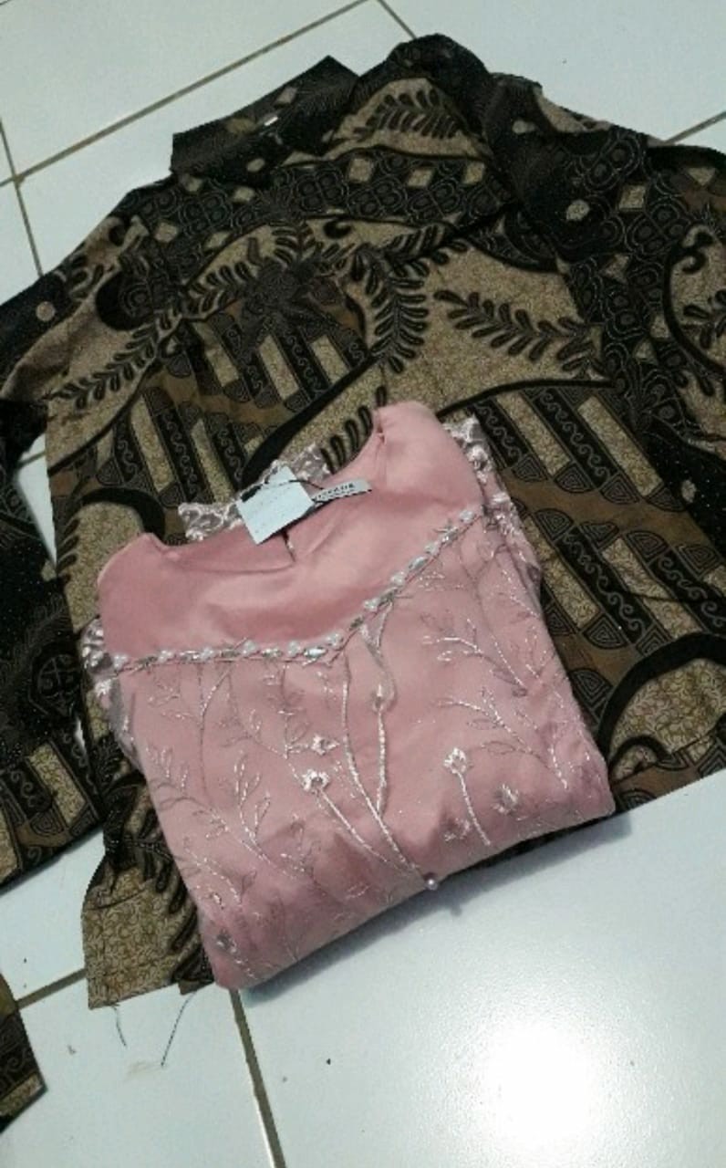 Baju Kebaya / Baju Tunangan / Baju Wisuda / Baju Kondangan / Set Couple Asyifa Dusty Pink