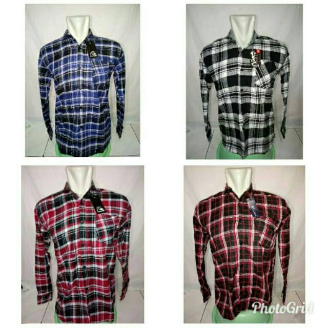 Kemeja lengan panjang flanel pria dewasa/kemeja kotak/kemeja distro