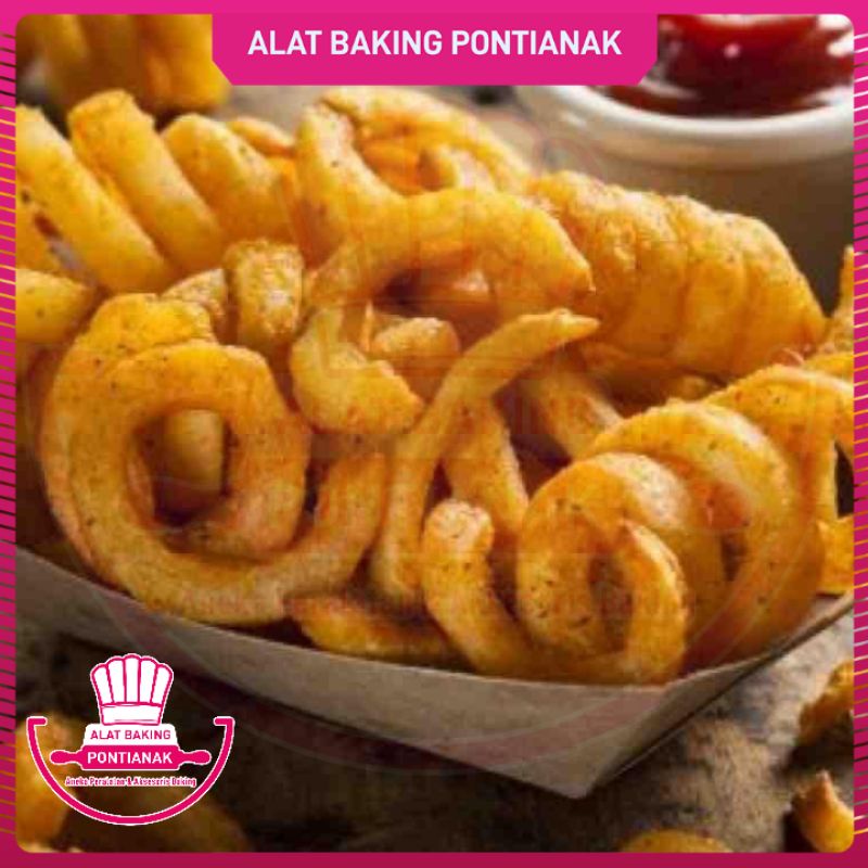 Jual Curly Fries Kentang Goreng Keriting Spiral Berbumbutwister Seasoned Crisp Savory Seas Loops