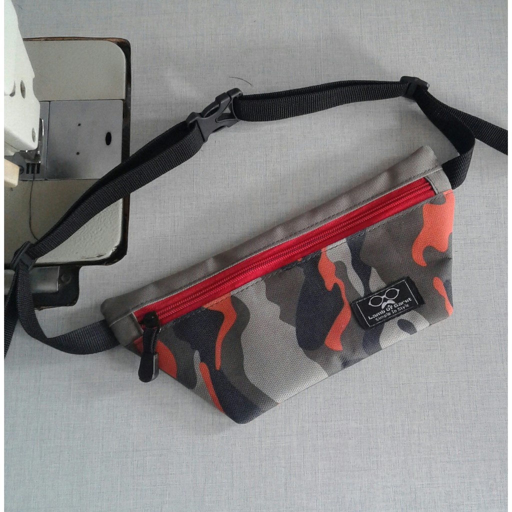 Tas Pinggang Army Waistbag Kecil TNI Waist Bag Tas Slempang Loreng