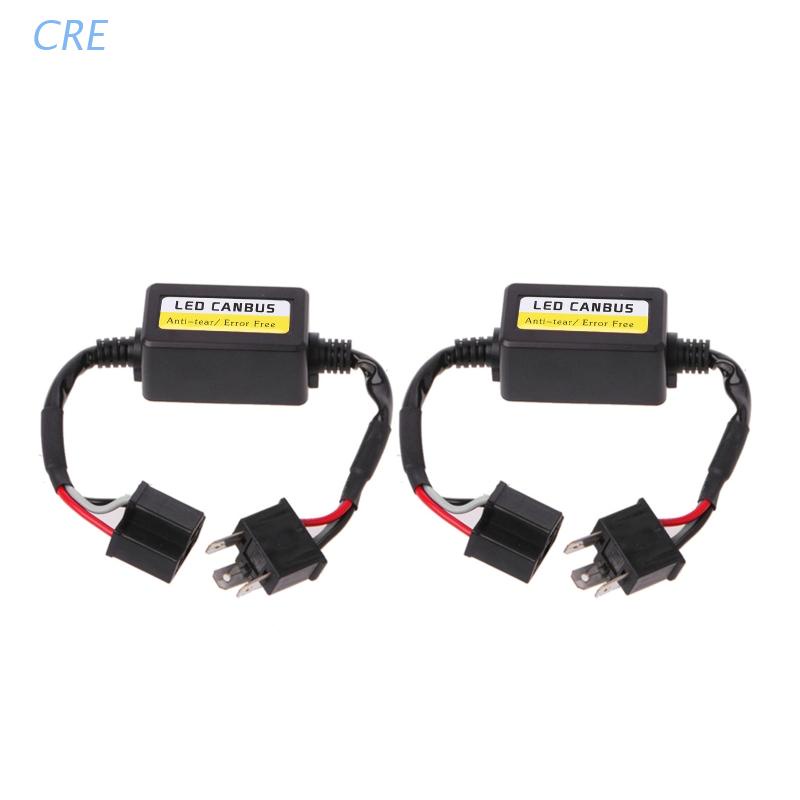 Cre 2pcs Resistor H4 LED Canbus Error Untuk Lampu Depan Mobil