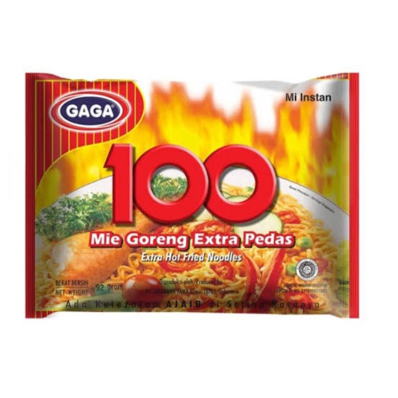 

mie goreng gaga 100 extra pedas 1 dus