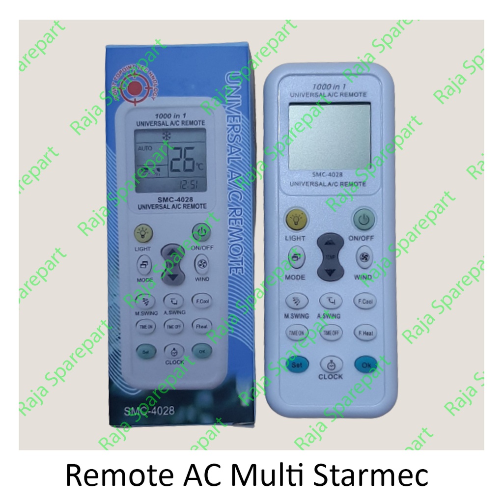 Remote AC Multi Universal 1000in1 Merk Starmec (RMS)