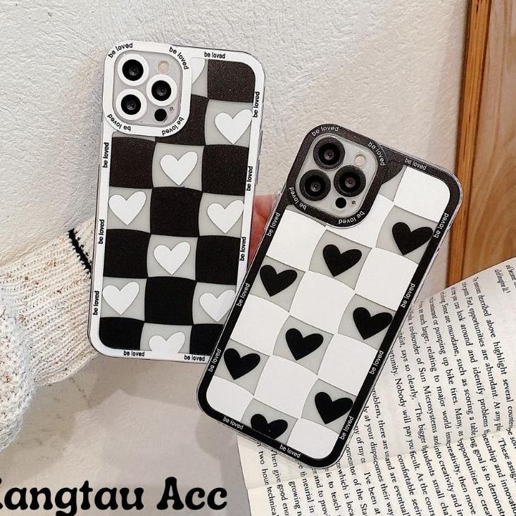 ((REKOMENDASI)) SOFT CASE CASE BLACK WHITE LOVE OPPO A5S A7 A11K A12 2020 F9 A1K A3S A5 2020 A9 2020