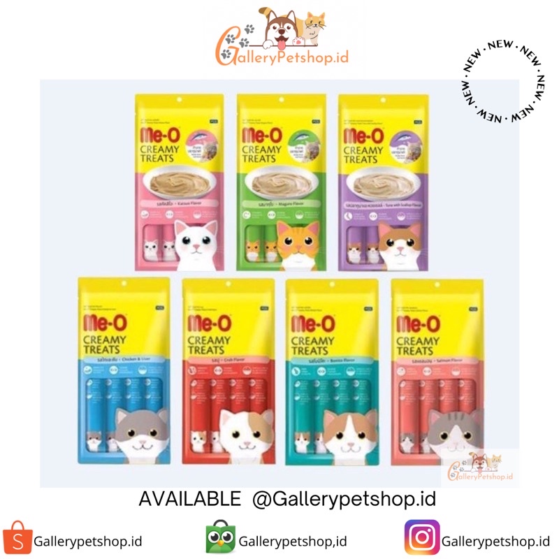 MEO Creamy Treats / Snack Kucing murah isi 4pc