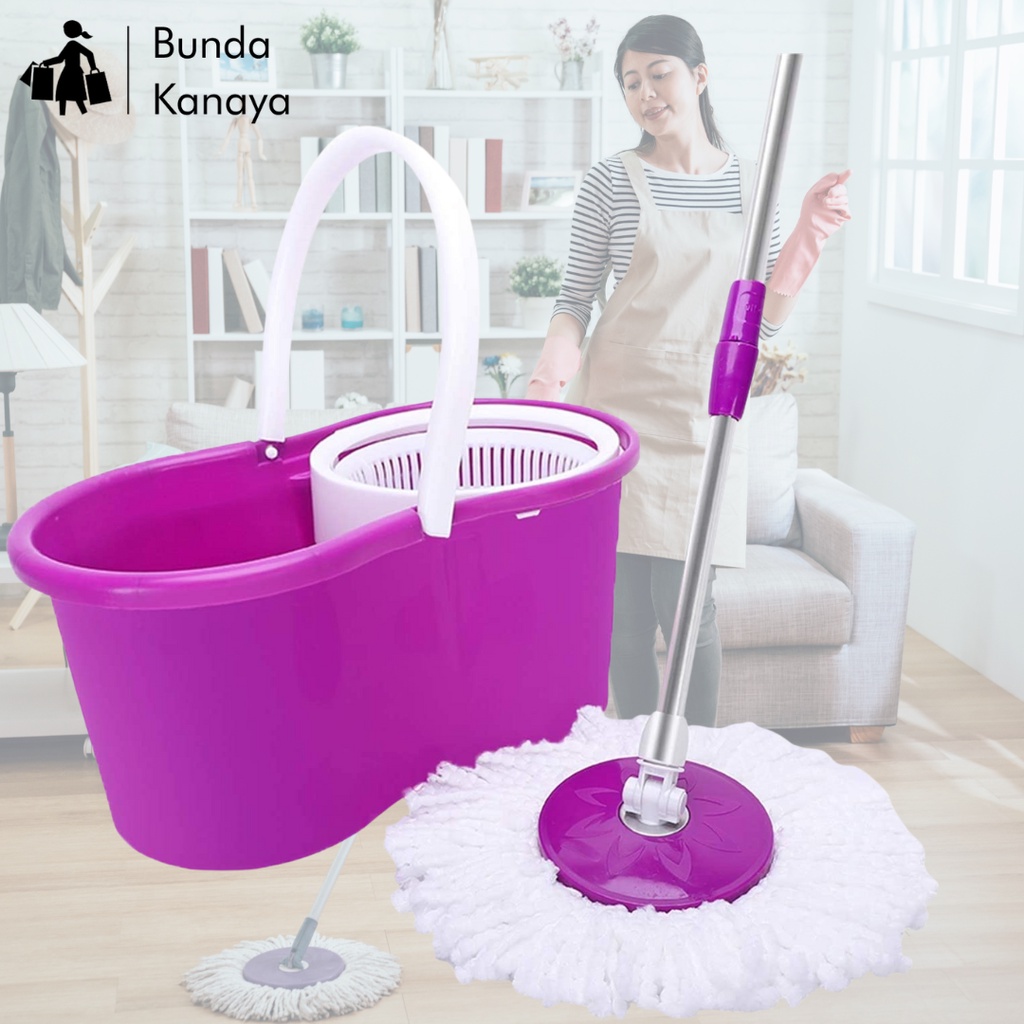 Bunda Kanaya Spin Magic Mop 360 Alat Pel Lantai Praktis