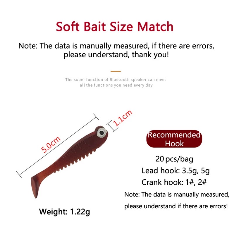 Umpan Pancing Soft Bait Bentuk Ikan Bermata Besar Bahan Silikon Ukuran 5cm 1.2g