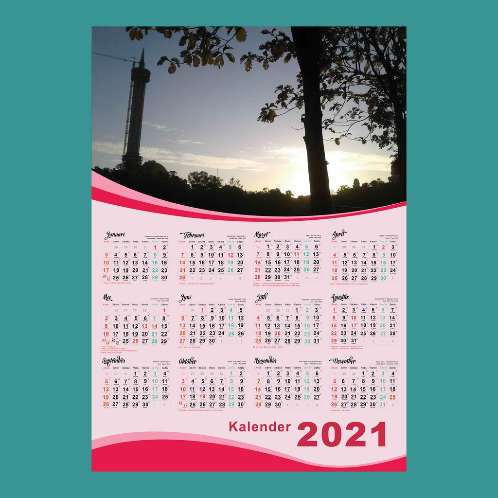 

Cetak Kalender Poster 2025 Art Carton 260 Gram Kualitas Digital
