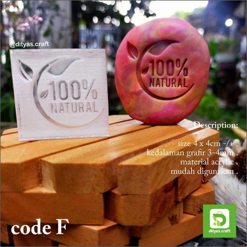 

soap stamp / stempel sabun / natural soap code F