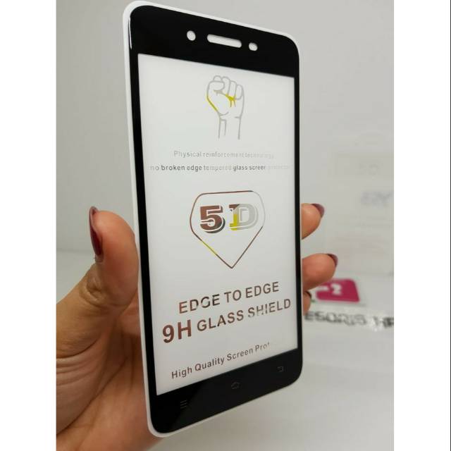 Tempered Glass Vivo Y53 2017 5.0" FULL Screen Guard Anti Gores Kaca Vivo Y53