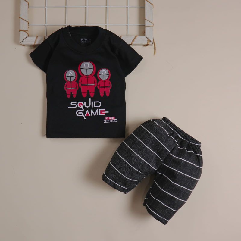 Setelan Anak Bayi Laki-laki size 0 - 12 bulan Bahan Kaos Adem