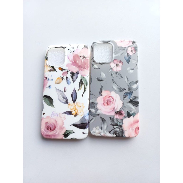 Flower White and Gray Case