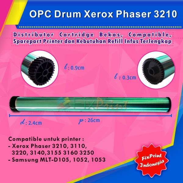 OPC Drum Toner Cartridge Xerox Phaser 3210 3110 3220 3140 3155 3160 3250 Samsung MLT-D105 1052 1053