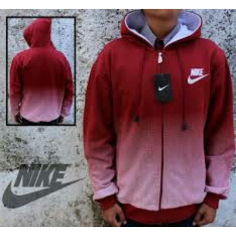 Promo Jaket nike gradasi merah putih S-S3-433