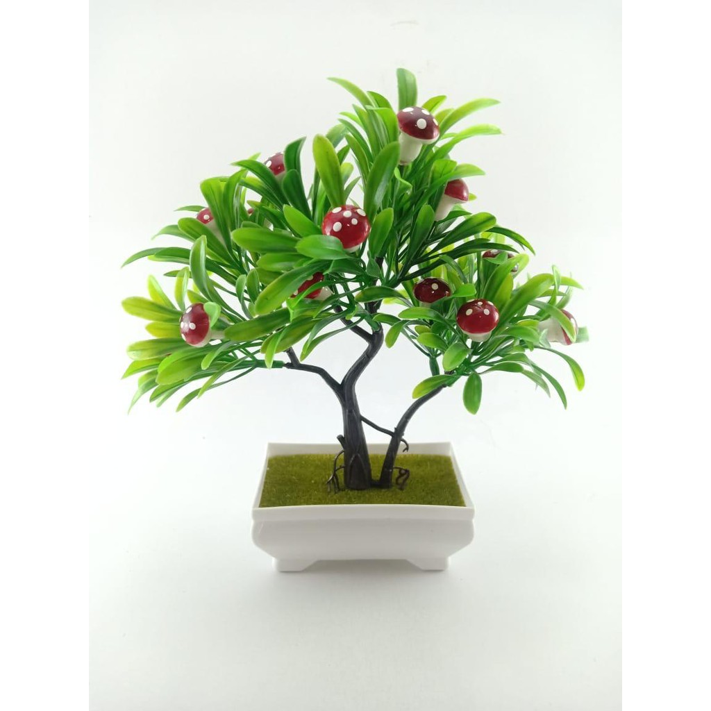 COD BUNGA PLASTIK POHON  PAJANGAN IMITASI BUNGA ARTIFISIAL POHON BUAH TANAMAN POHON PLASTIK BP8814-JAMUR