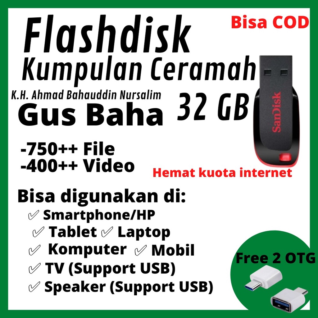 flasdisk kumpulan ceramah gus baha