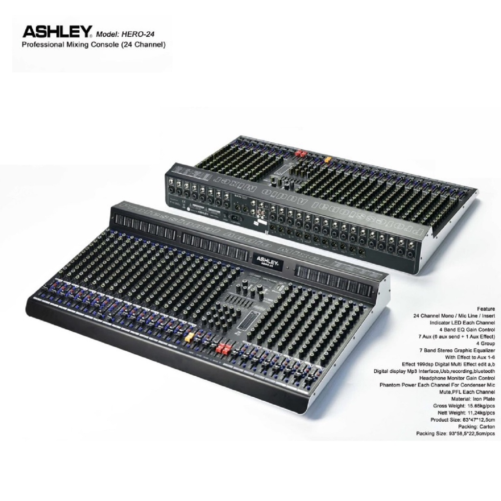 MIXER AUDIO ASHLEY HERO 24/HERO24 24CH ORIGINAL 24 CHANNEL