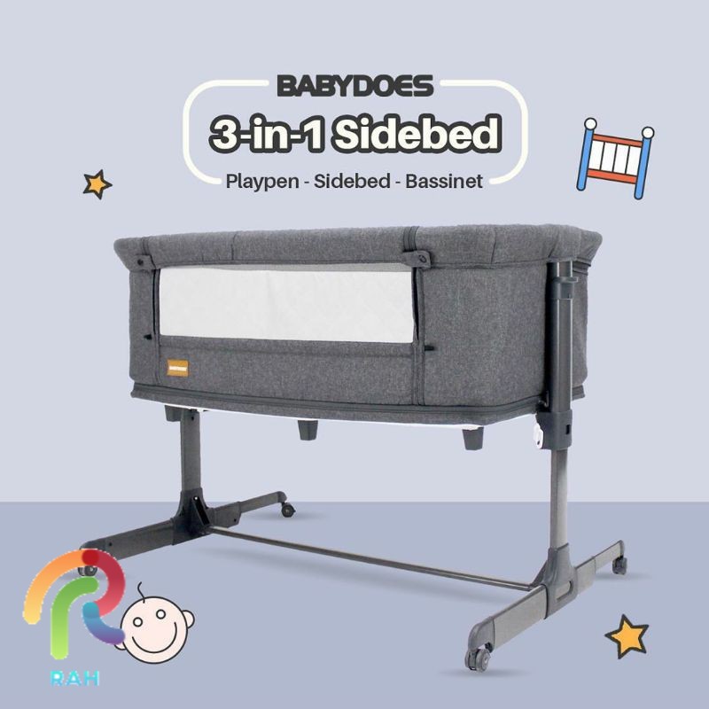 Box Bayi Baby Box Ranjang Tempat Tidur BabyDoes CH-MB 169 SN 3in1 SideBed Side Bed