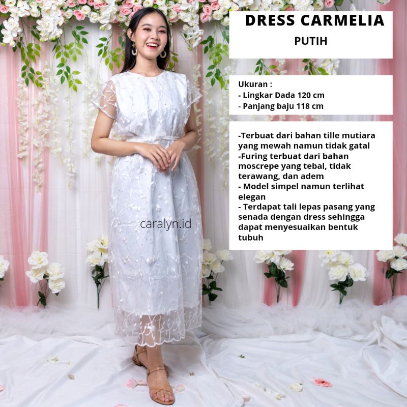 LONG DRESS BRUKAT WANITA CANTIK CARMELIA