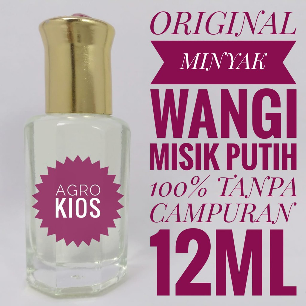 MINYAK WANGI MISIK PUTIH 12ml TANPA CAMPURAN