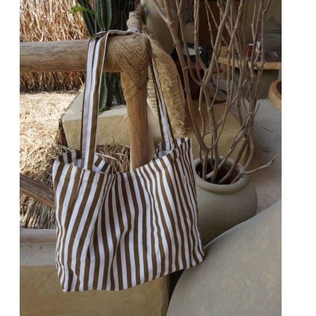 NUDIE BAG MOTIF STRIPE / SALUR TAS  TOTE BAG