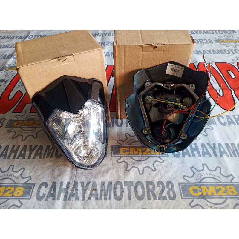 Termurah COD  headlamp Fu Raider hitam - lampu depan Satria FU Thailand Fu pertama TERLARIS Aufia Sp