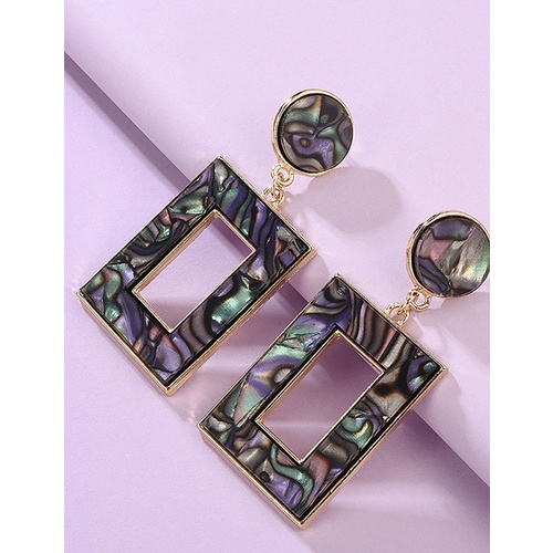 LRC Anting Tusuk Fashion Resin Alloy Geometric K45039