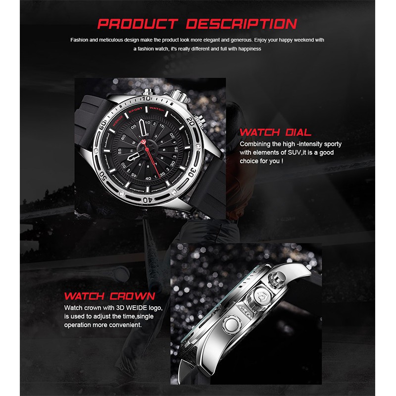 KJ WEIDE WEIDE wh7308 Jam Tangan Sport Quartz Digital LCD Mewah K25