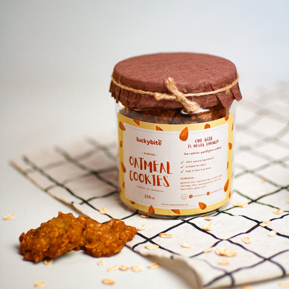 Oatmeal Cookies - Almond (225 gr) - LUCKYBITE