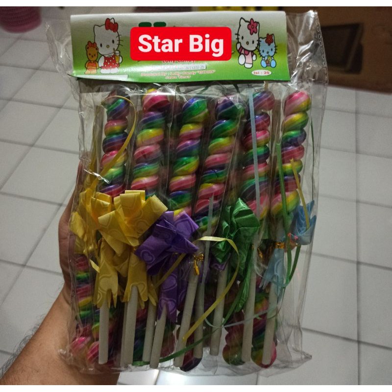 

Permen Lolipop Candy Warna Warni King Bentuk Spiral Ulir 4cm