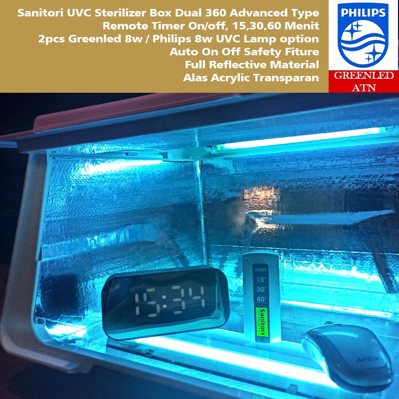 uvc sterilizer box sanitori dual 360 advanced uv c med uv sterilizer