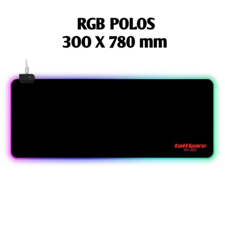 Alas keyboard Motif Polos  Mouse Pad Gaming LED RGB XL Desk Mat Anti Slip high precision ukuran besar 40x90Cm