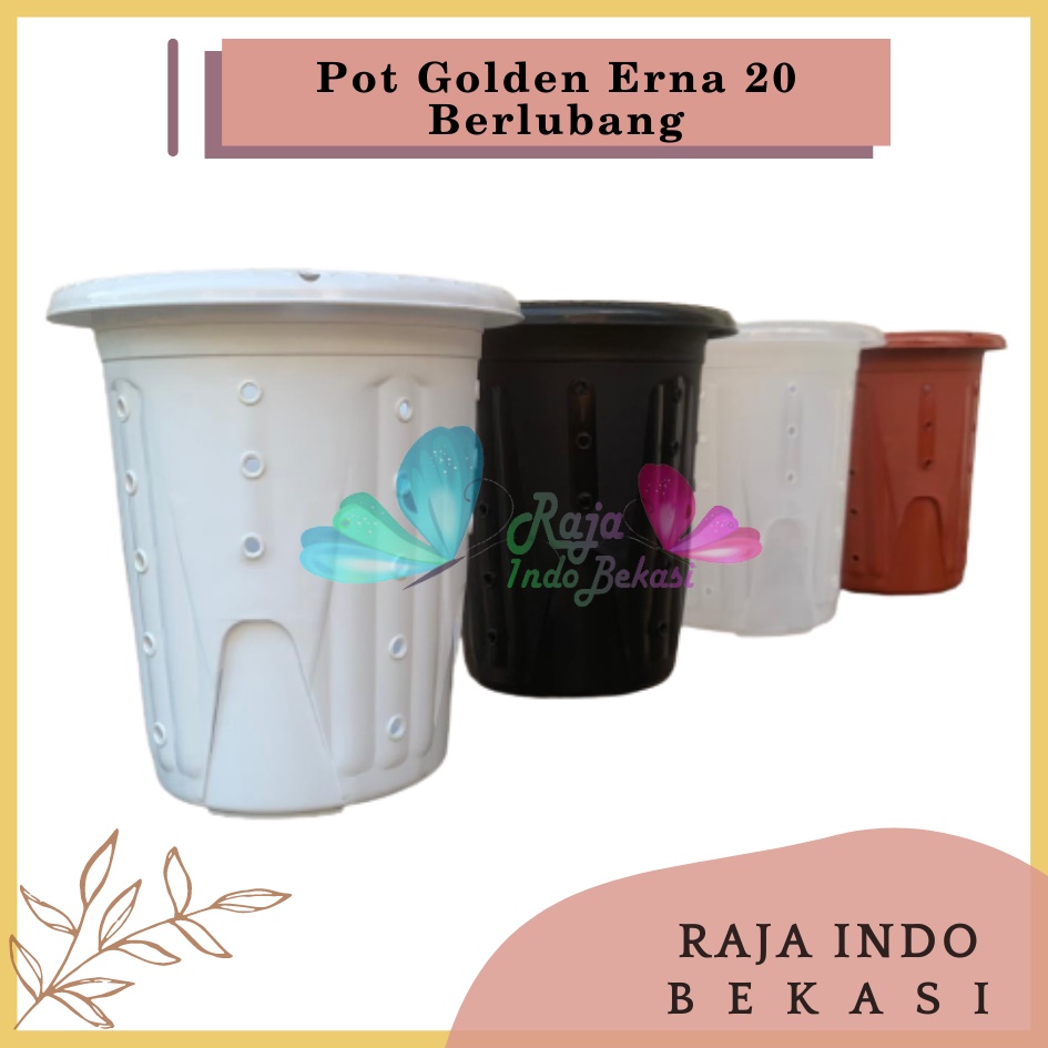 Rajaindobekasi Pot Yogap 18 Putih Bening Transparan Merah Bata Merah Coklat Terracota Terracotta Berlubang POT BUNGA YOGAP 18 DIAMETER 21 cm BERLUBANG