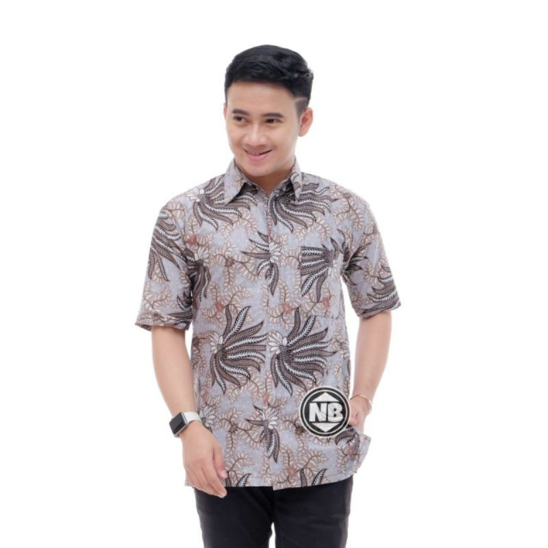 [ BISA COD ] BEST DEAL PROMOSI Batik couple baju batik seragam by batikid VOL 002-Hem pisang abu