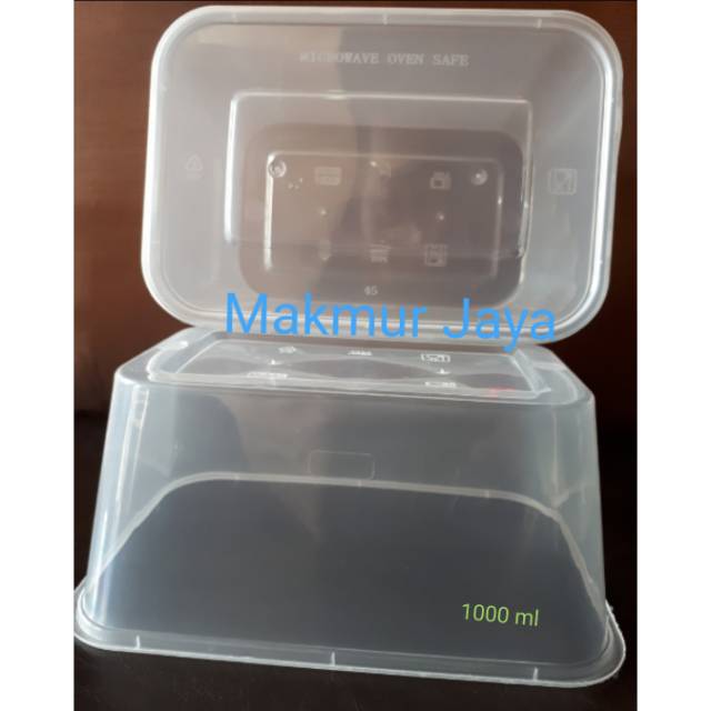 Thin wall food container/ kotak makan mika / lunch box 1000 ml