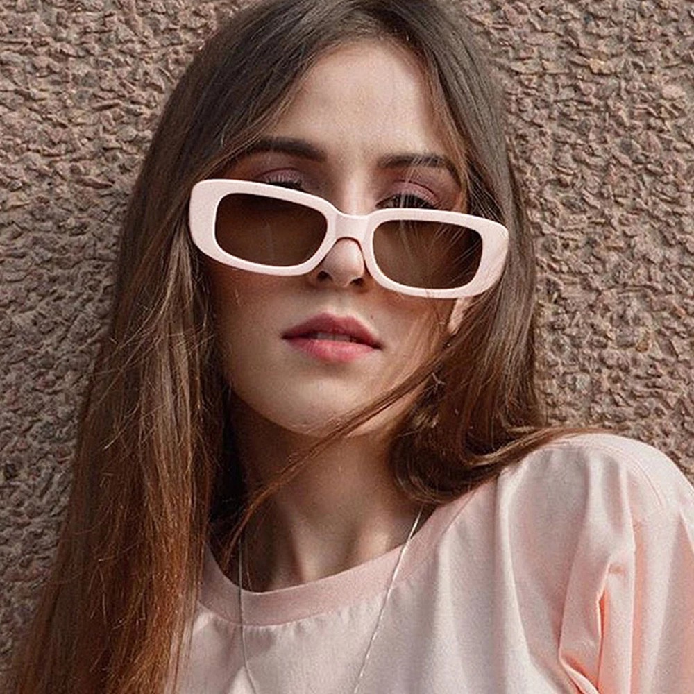 2021 European and American new small frame ins personality frame ink-shaped fashion sunglasses