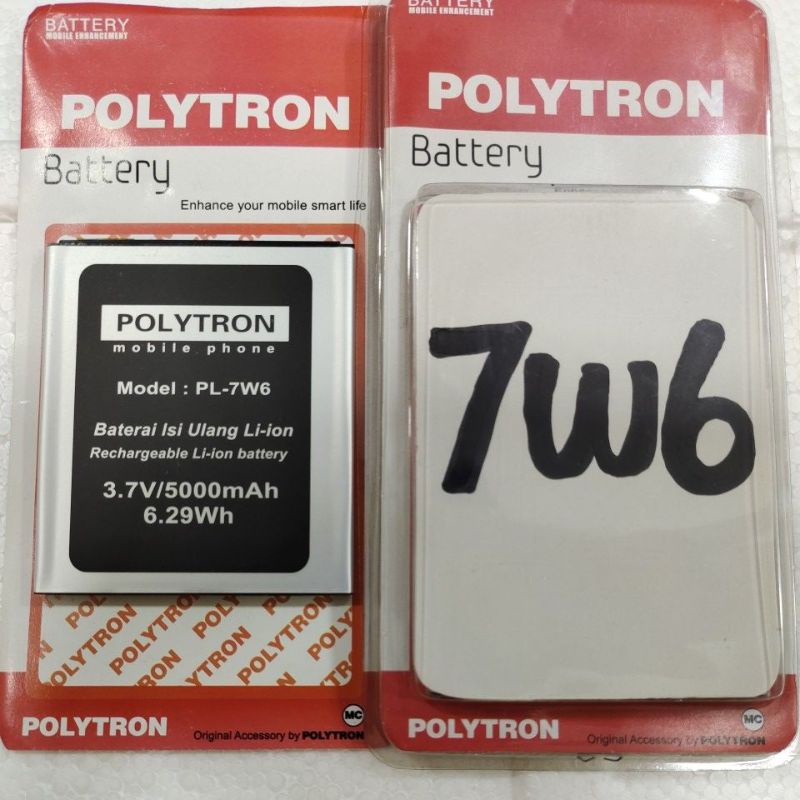 Baterai battery batrai batre Polytron 7W6 original