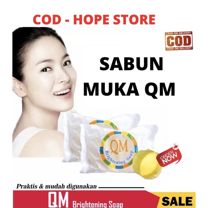 HOPE STORE - PROMO MURAH !!! SABUN PENCERAH WAJAH QM BRIGHTENING SOAP SABUN WAJAH